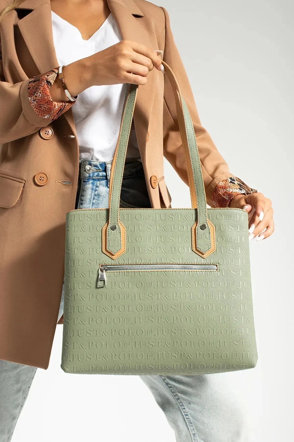 Just Polo Kadın Büyük Boy 2 Bölmeli El Çantası Large Tote Bag P344028MH