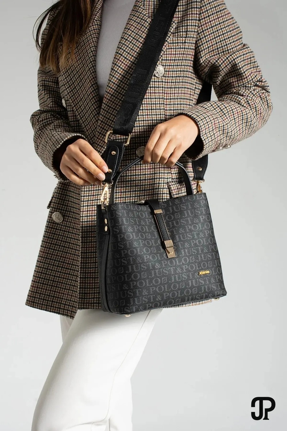 Just Polo Kadın Orta Boy Su Geçirmez Günlük Şık El ve Omuz Çantası Ebat 23 x 18 cm Shoulder Bag