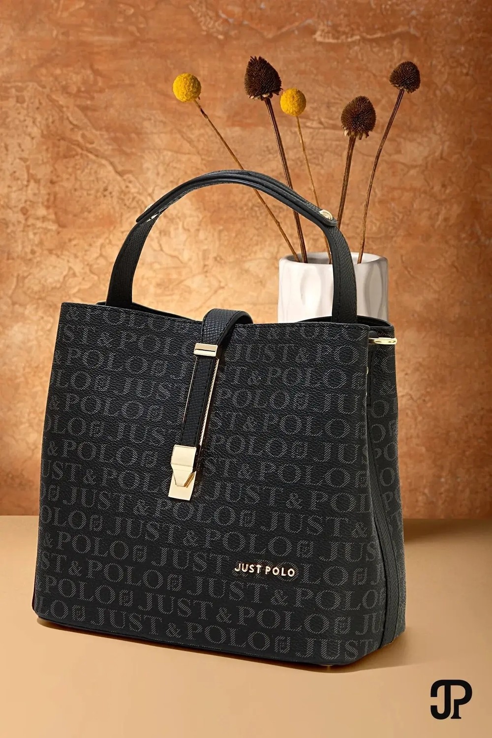 Just Polo Kadın Orta Boy Su Geçirmez Günlük Şık El ve Omuz Çantası Ebat 23 x 18 cm Shoulder Bag görsel 3