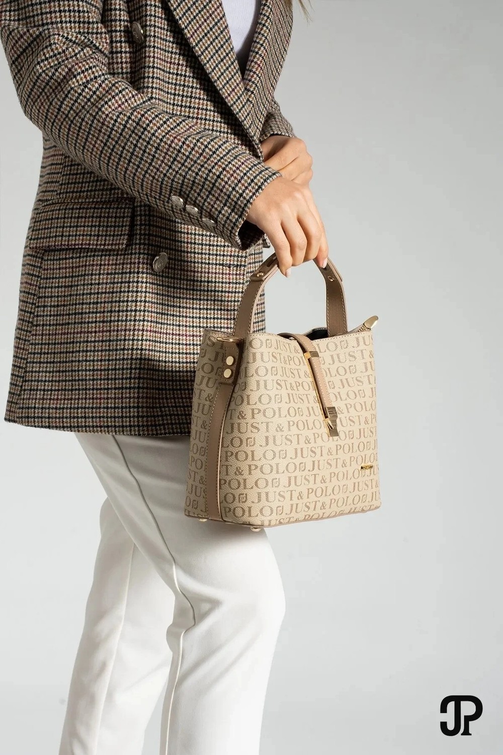 Just Polo Kadın Orta Boy Su Geçirmez Günlük Şık El ve Omuz Çantası Ebat 23 x 18 cm Shoulder Bag