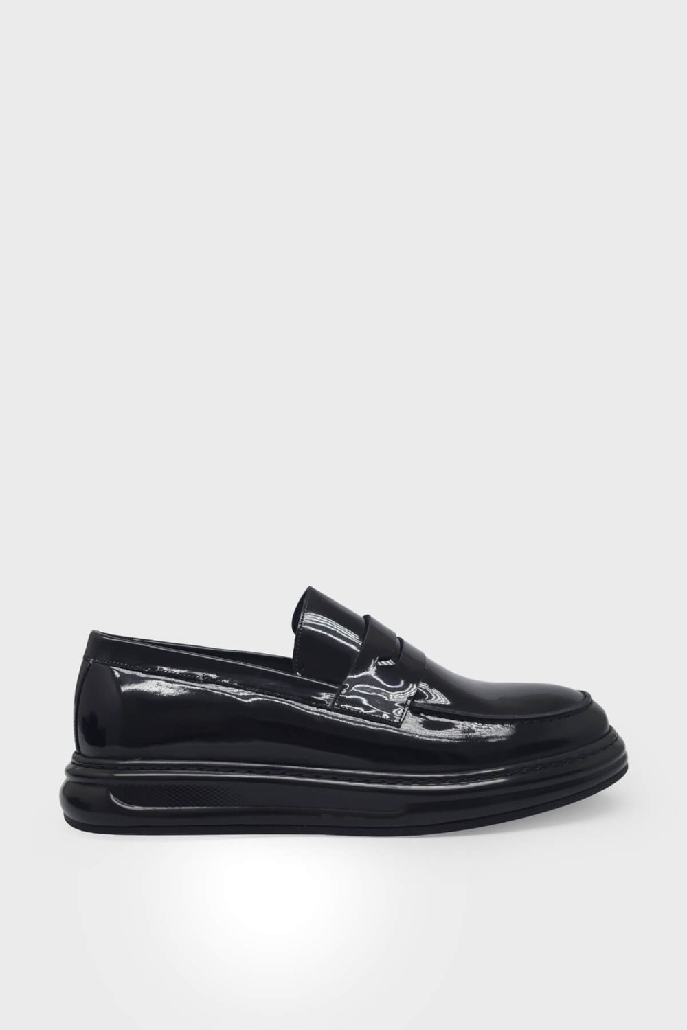Kanuga Erkek Deri Loafer Siyah Rugan K-FSC3293