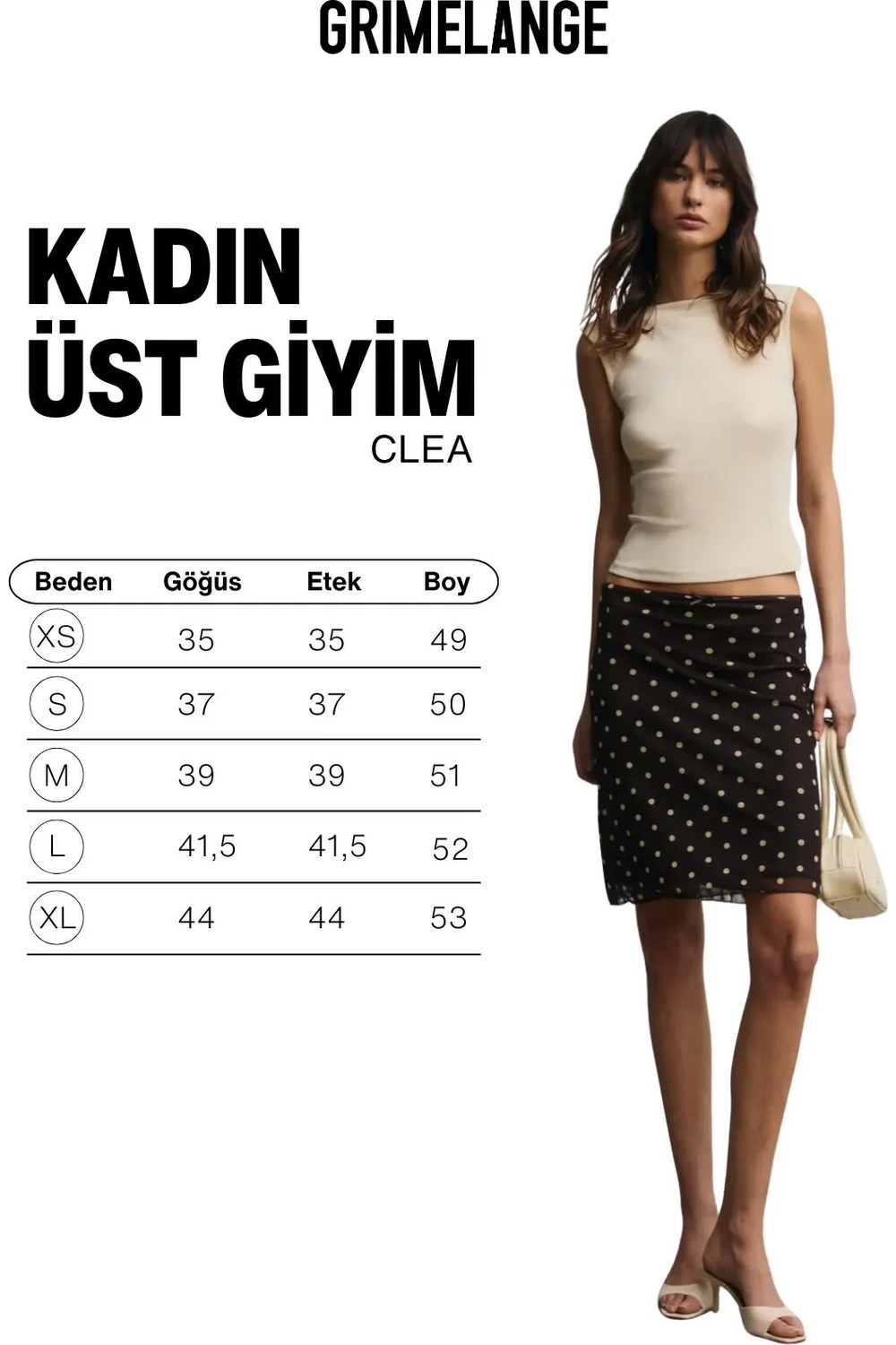 Grimelange Clea Kadın Yumuşak ve Esnek Kumaşlı Sırt Dekolte Detaylı Slim Fit Kahverengi Bluz görsel 6