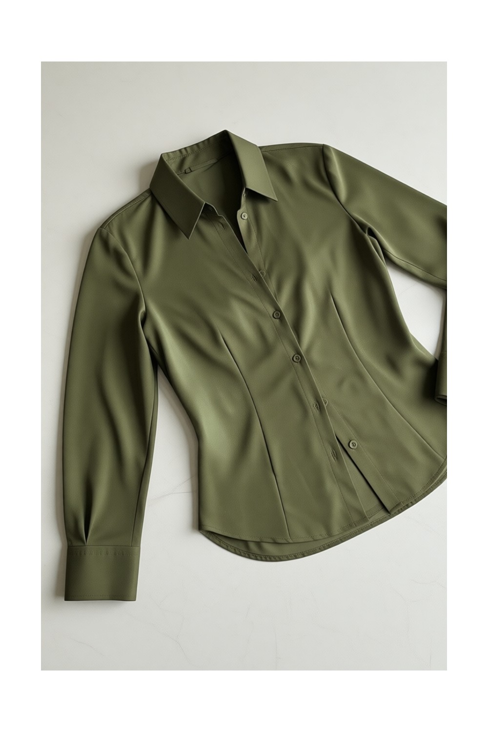 Tarz Cool Kadın Arkası Bağcıklı Gömlek Slim Fit Günlük ve Ofis Kombin Modern Tasarım görsel 7