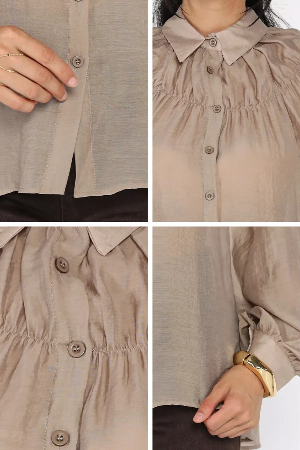 Gülseli Kadın Oversize Gömlek P-00022764 görsel 5