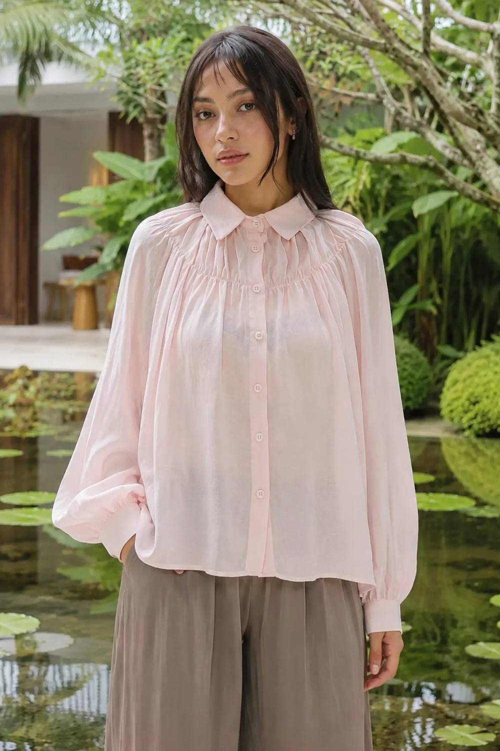 Gülseli Kadın Oversize Gömlek P-00022764 görsel 6