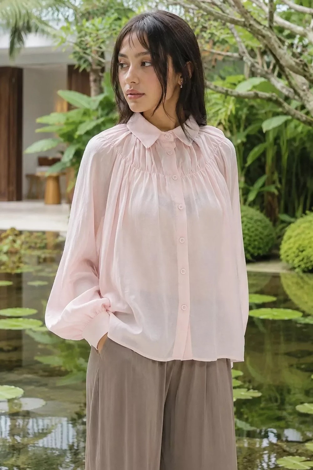 Gülseli Kadın Oversize Gömlek P-00022764 görsel 7