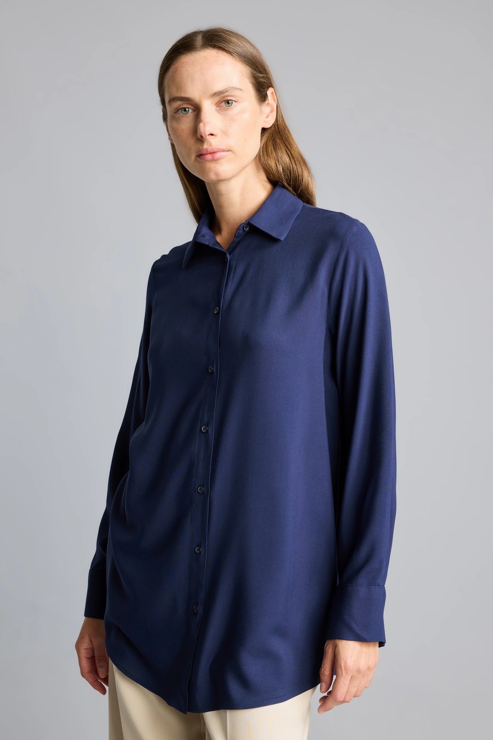 DeFacto Regular Fit Basic Uzun Kollu Tesettür Gömlek Tunik Z3538AZ26SP görsel 8