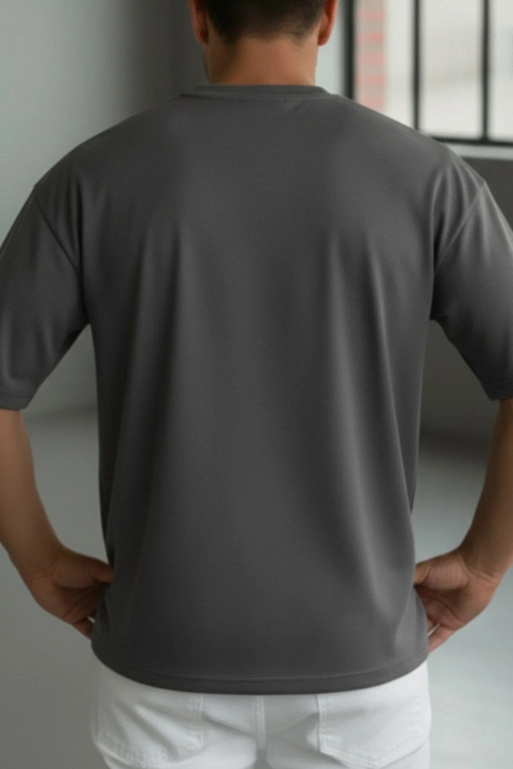 Millionaire Erkek Füme Geyik Baskılı Oversize Fit Bol Geniş Kalıp Salaş Kesim T-Shirt görsel 7