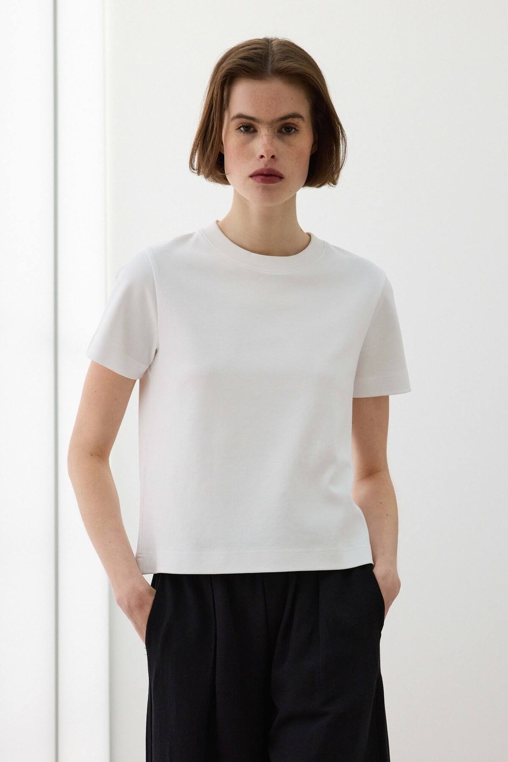 Babokah Supima® Pamuk Interlok Basic Tshirt görsel 4