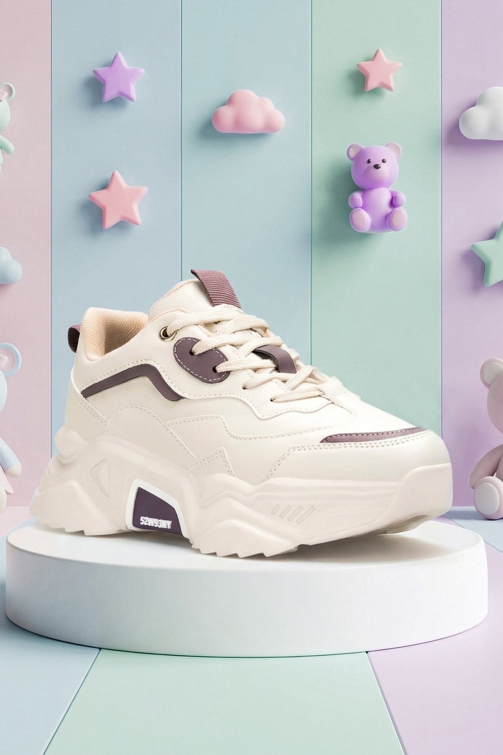 Dark Seer Çocuk Beyaz Pudra Sneaker Spor Ayakkabı 2026 - Kids DS 2110