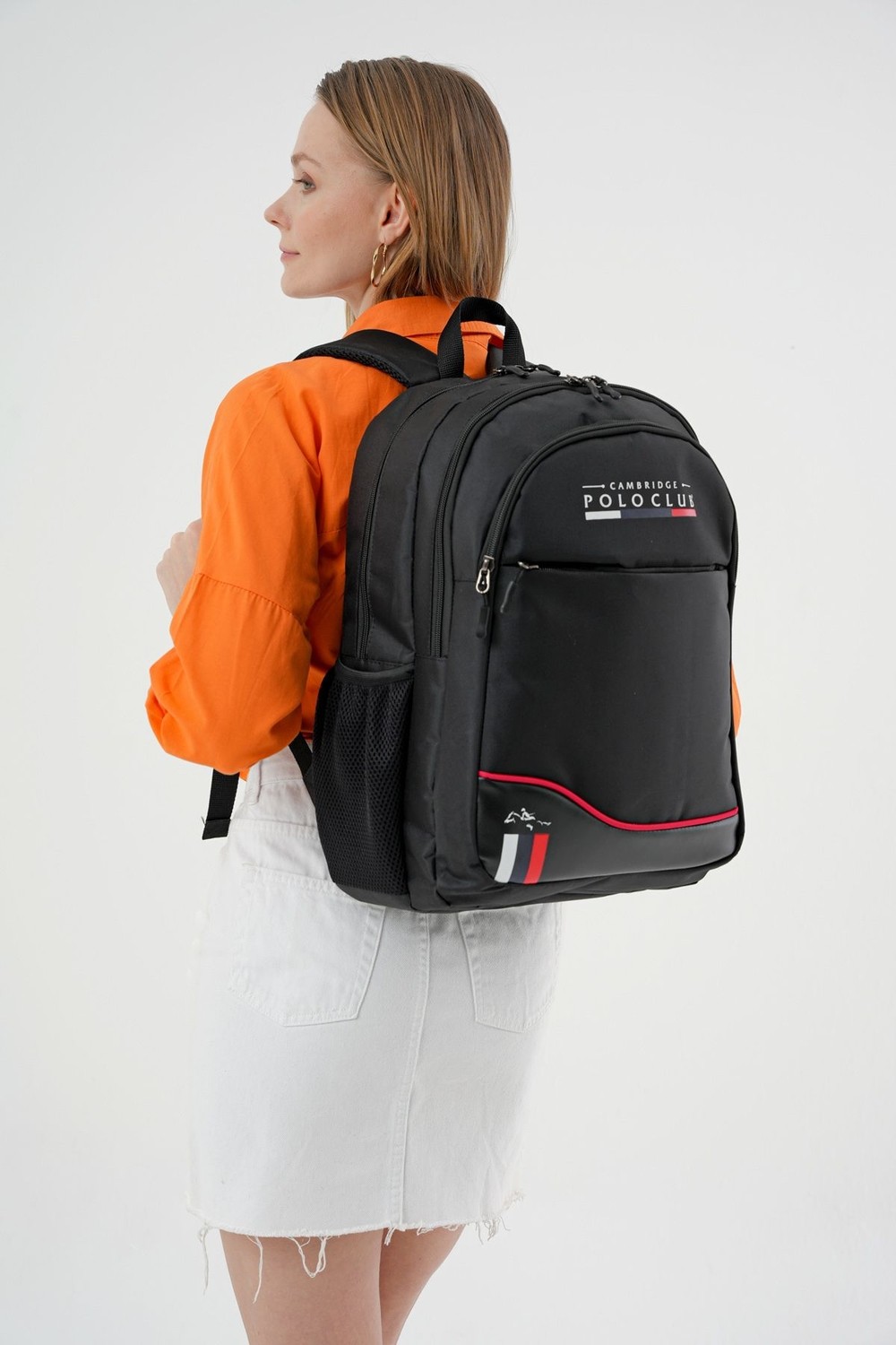 U.S. Polo Assn. Unisex Şık Çok Gözlü Sırt Çantası görsel 2