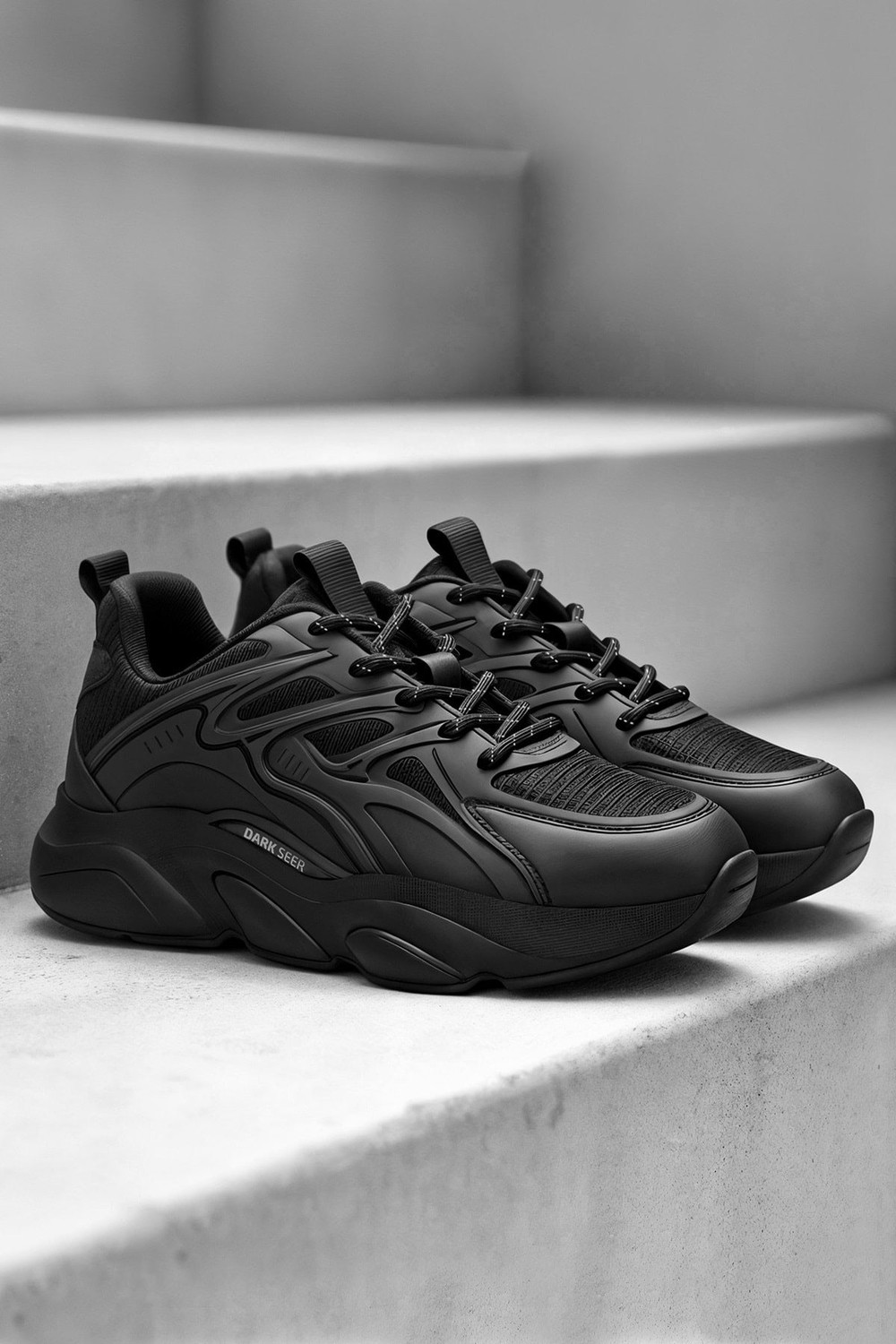 Dark Seer Unisex Siyah Beyaz Sneaker Spor Ayakkabı 2026 - DS STORM