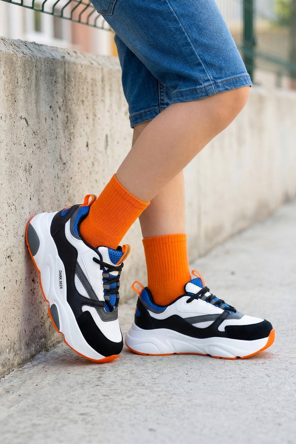 Dark Seer Çocuk Siyah Sneaker Spor Ayakkabı 2026 - Kids DS 1838 görsel 7