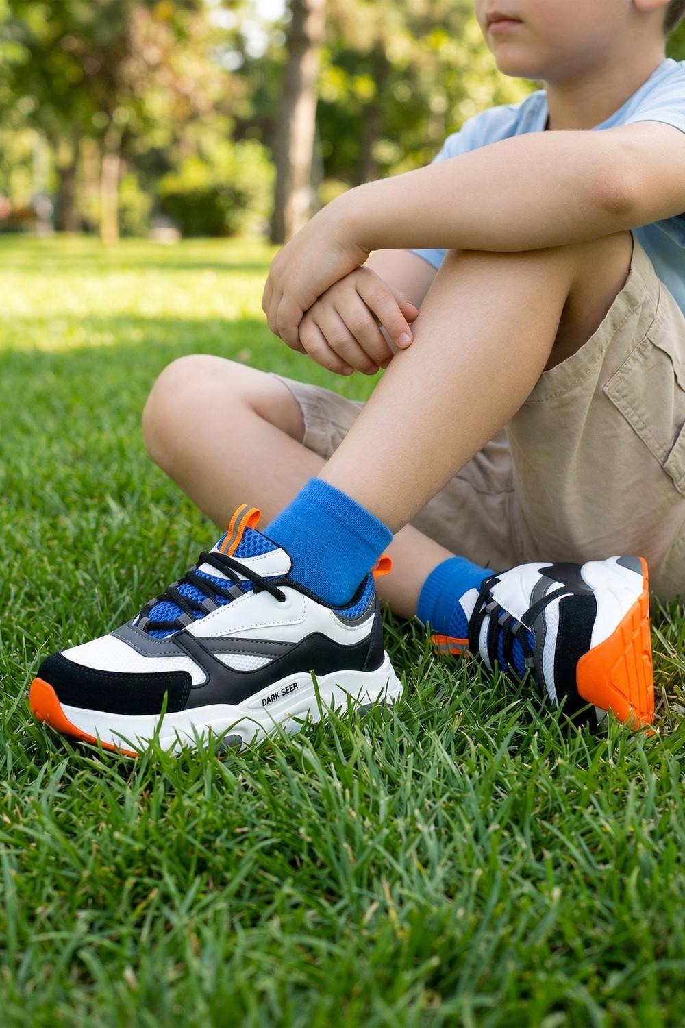 Dark Seer Çocuk Siyah Sneaker Spor Ayakkabı 2026 - Kids DS 1838 görsel 8