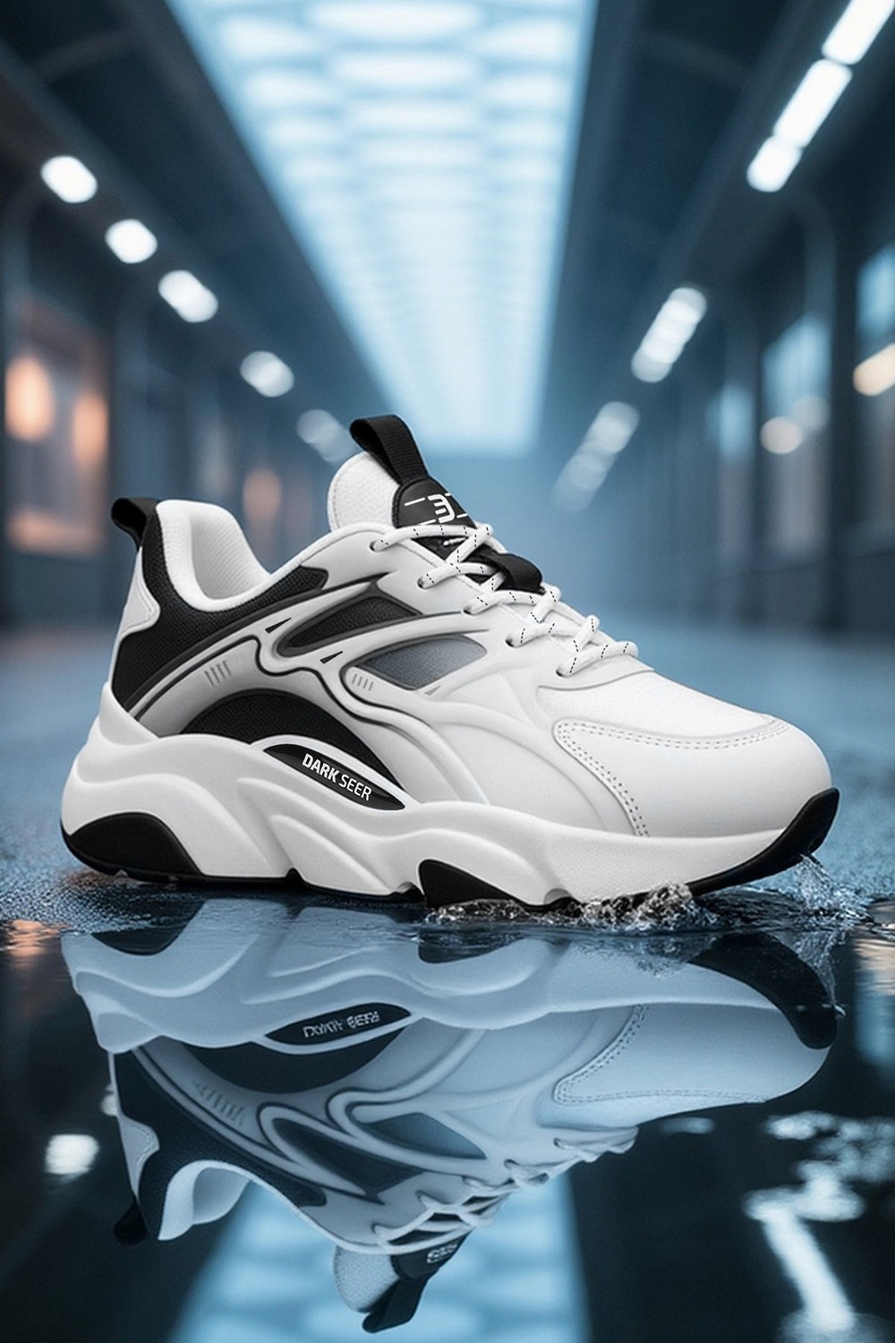 Dark Seer Unisex Siyah Beyaz Sneaker Spor Ayakkabı 2026 - DS STORM