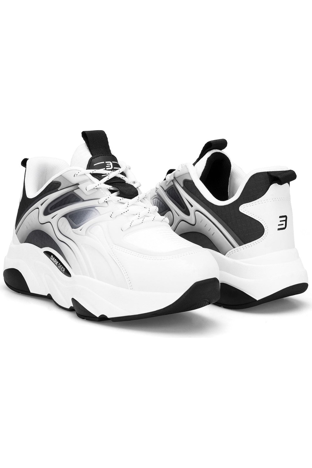 Dark Seer Unisex Siyah Beyaz Sneaker Spor Ayakkabı 2026 - DS STORM görsel 7