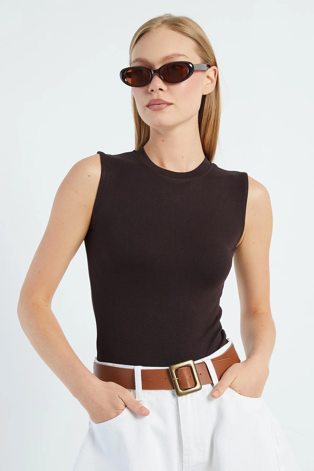 FullaModa Basic Bisiklet Yaka Çıtçıtlı Body