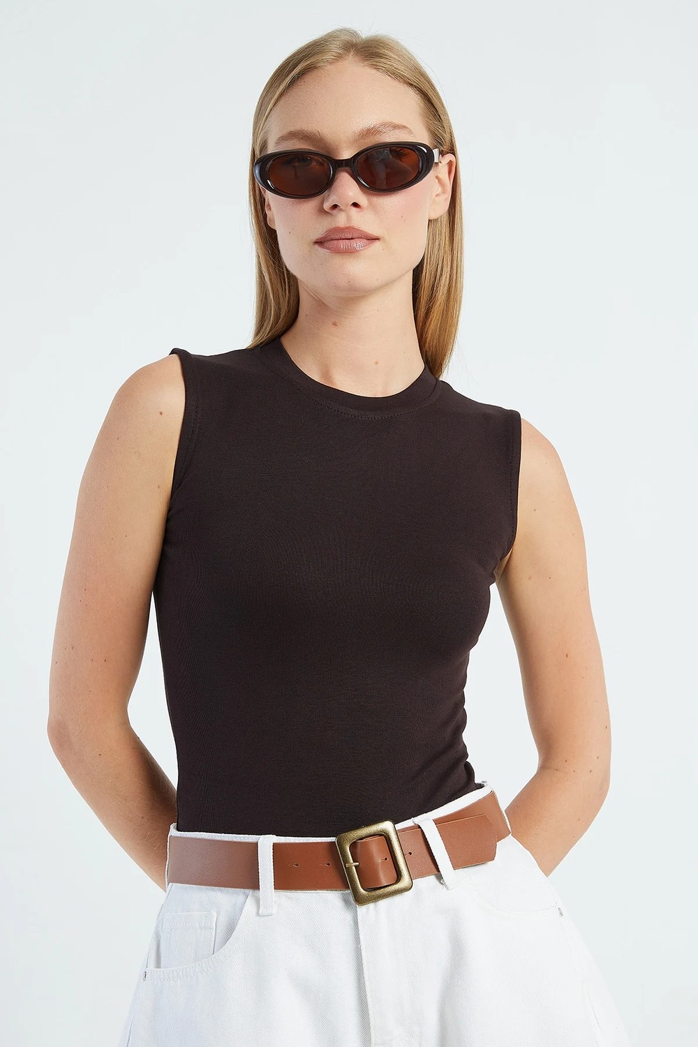 FullaModa Basic Bisiklet Yaka Çıtçıtlı Body görsel 4