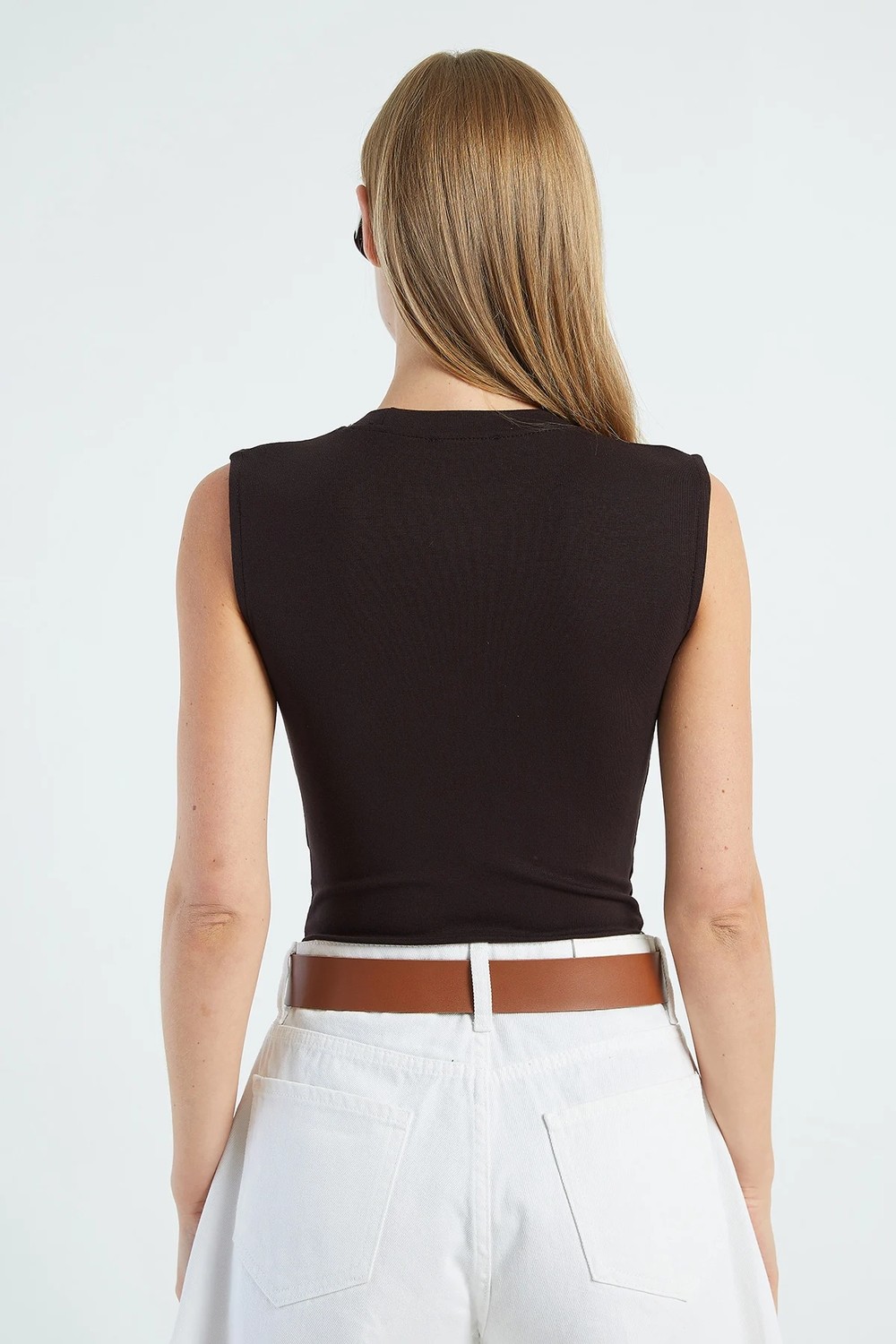 FullaModa Basic Bisiklet Yaka Çıtçıtlı Body görsel 7