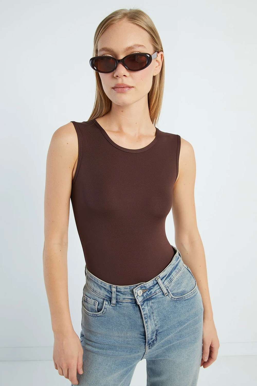 FullaModa Basic Bisiklet Yaka Çıtçıtlı Body görsel 7