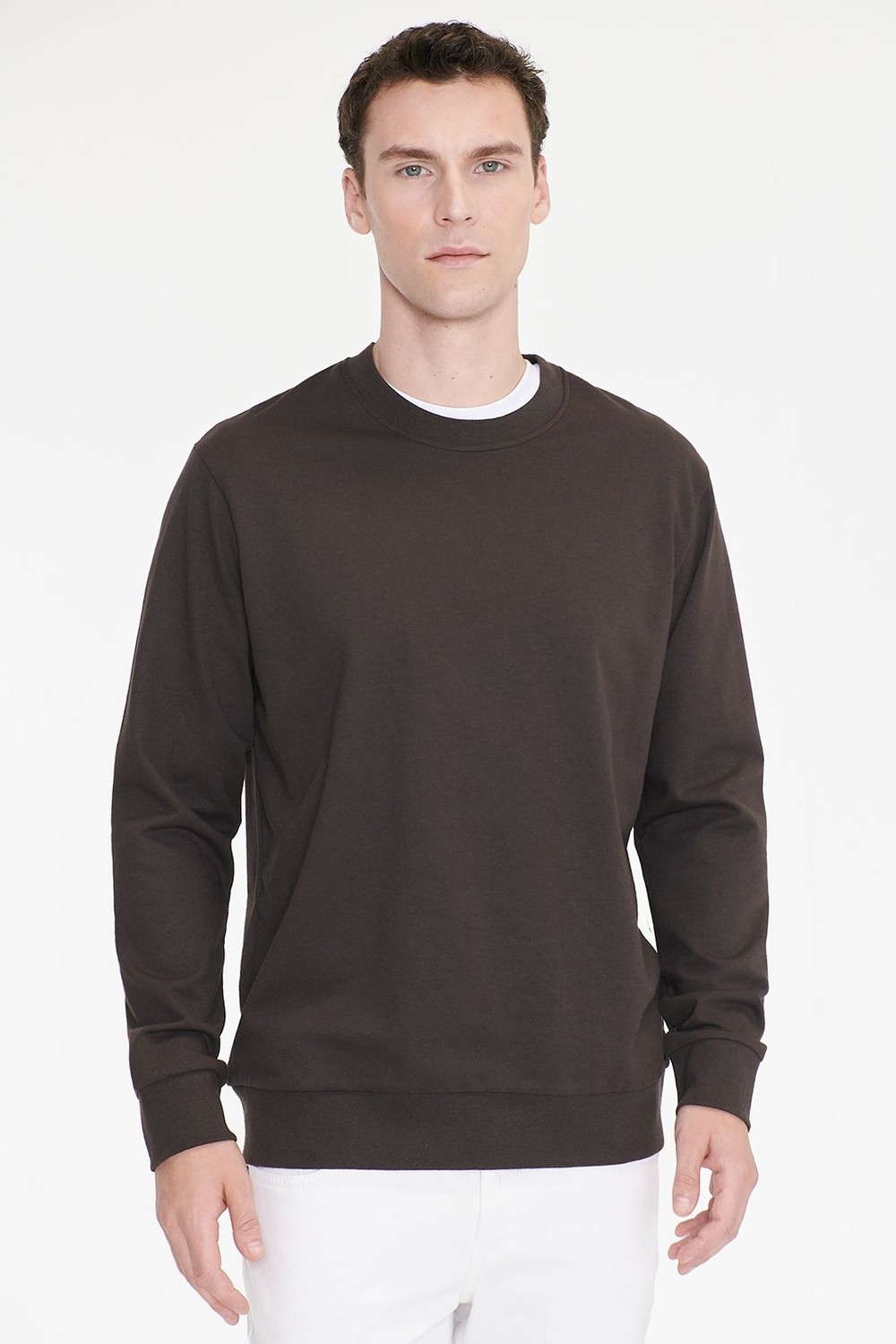 Altınyıldız Classics Pamuklu Standart Fit Normal Kesim 2 Iplik Bisiklet Yaka Sweatshirt görsel 3