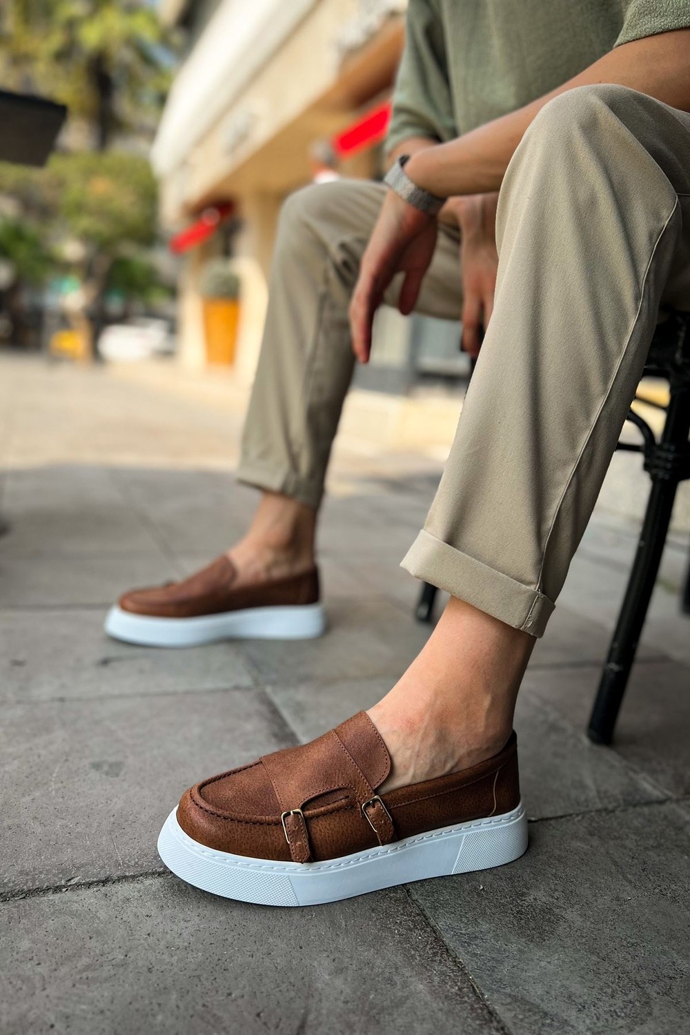 Zerenyus ZRC417 Premium Bağcıksız Günlük Erkek Loafer Taba görsel 3