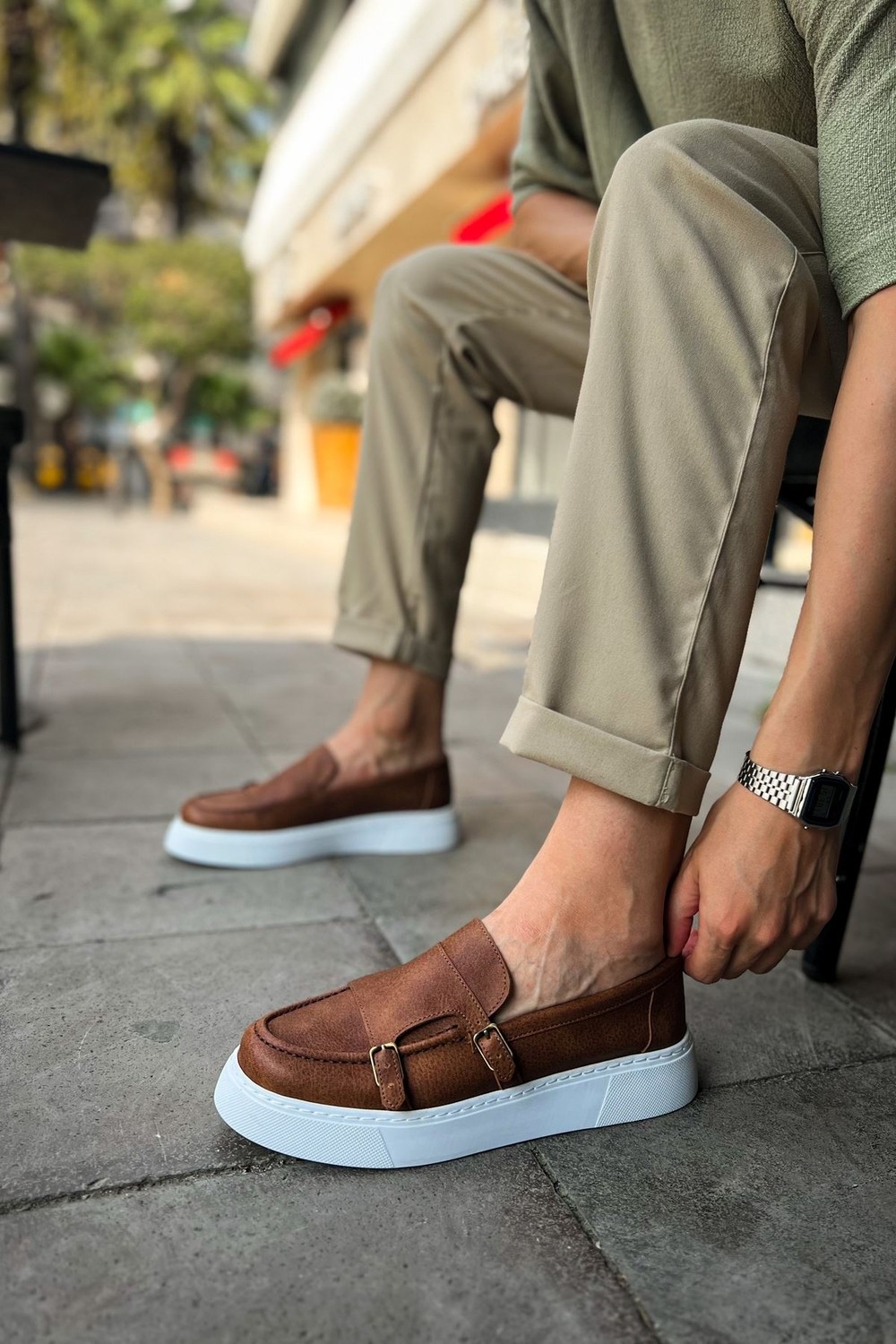 Zerenyus ZRC417 Premium Bağcıksız Günlük Erkek Loafer Taba görsel 4