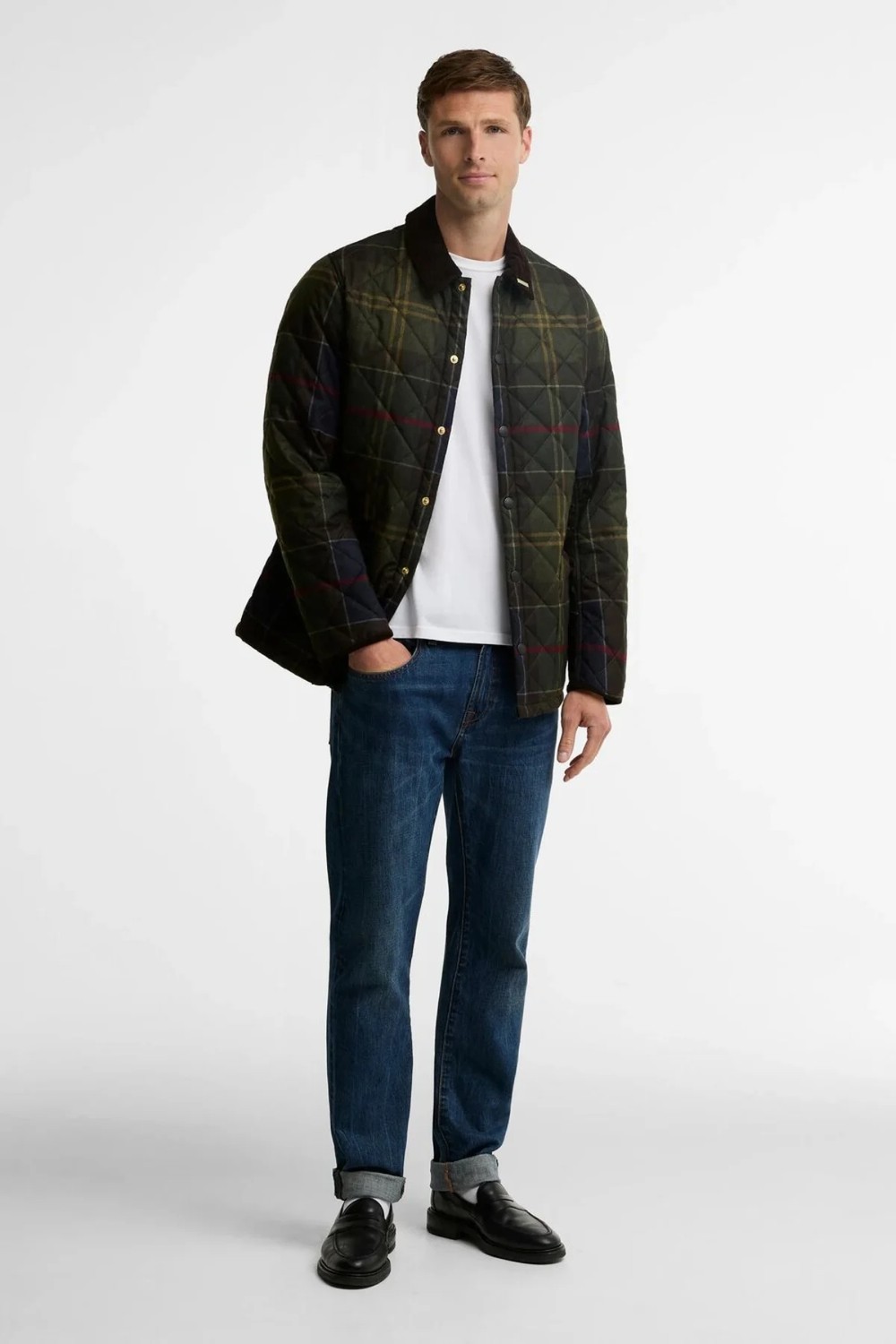 Barbour Icons Tartan Heritage Liddesdale Kapitone Ceket TN14 Classic Tartan görsel 3