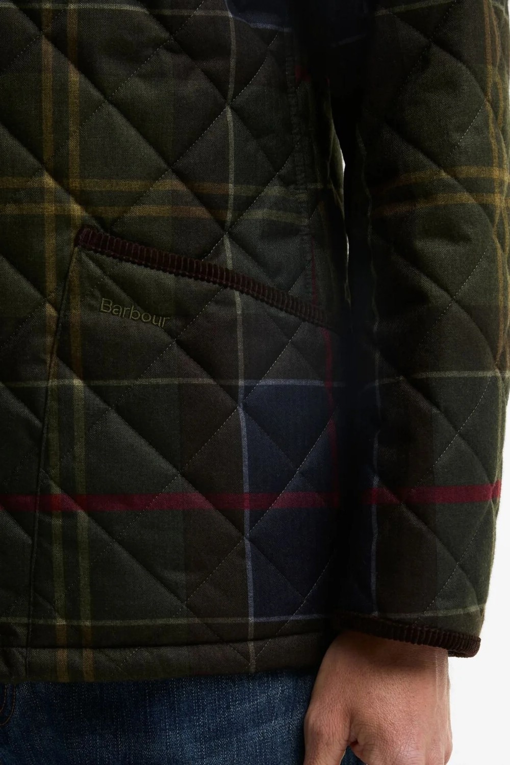 Barbour Icons Tartan Heritage Liddesdale Kapitone Ceket TN14 Classic Tartan görsel 7
