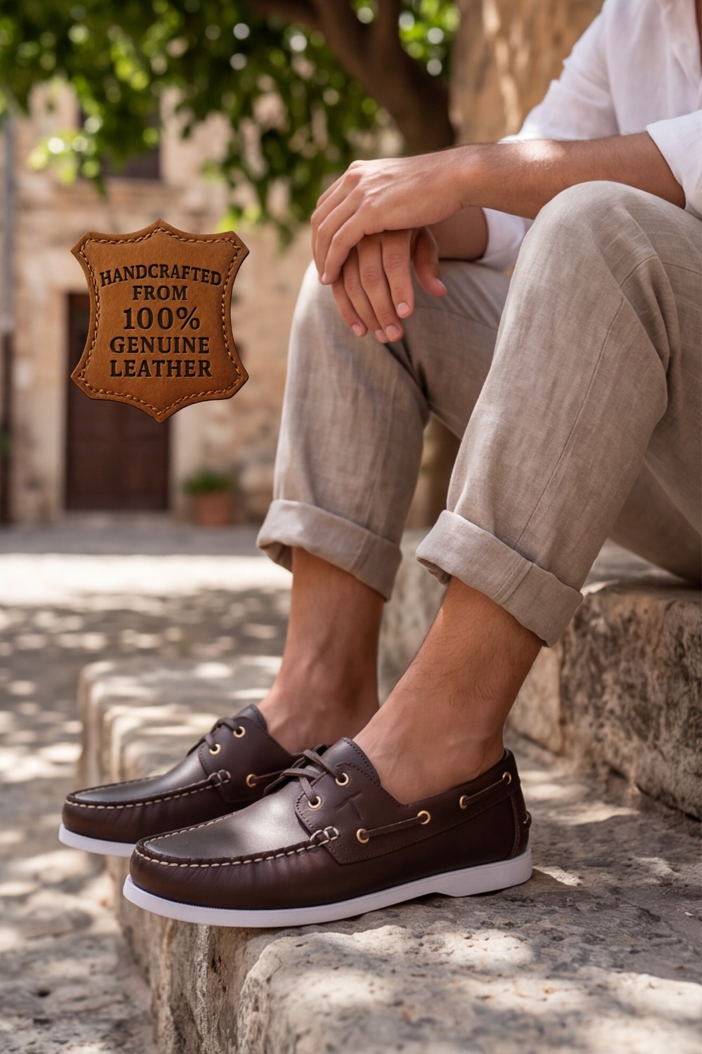 Liarca Royal Marine Siyah Kahve Premium Deri Erkek Loafer - El Işçiliği Özel Tasarım Klasik Gemi Ayakkabısı (Boat Shoe) Serisi
