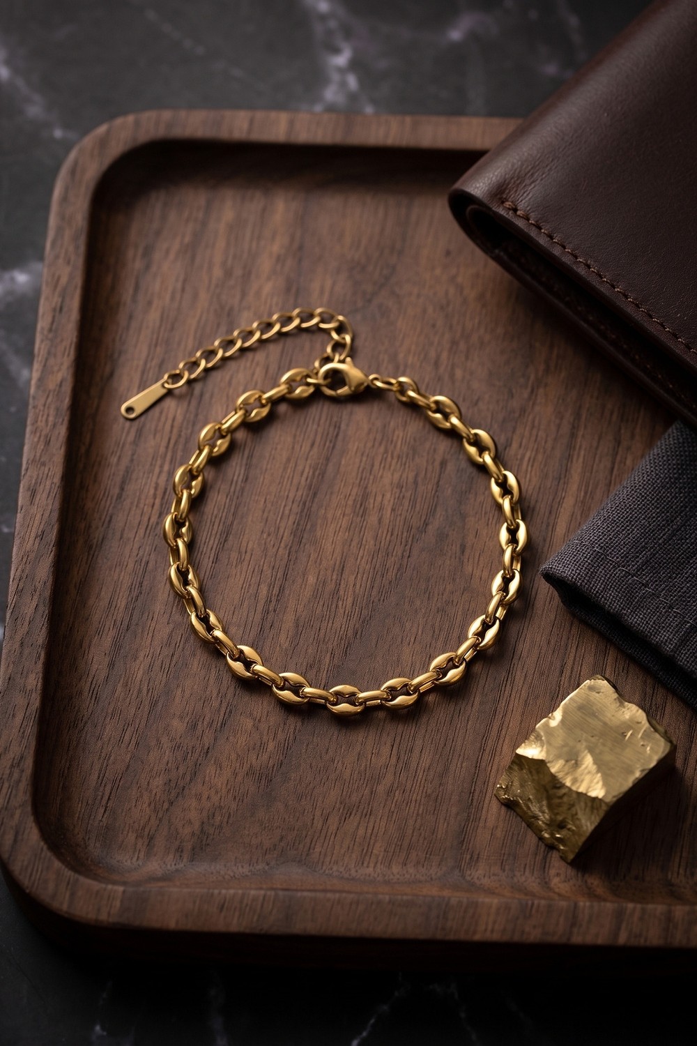 Callerrons Accessories Gold Renk Rolo Zincir Model Erkek Bileklik - EBJ260822W46397
