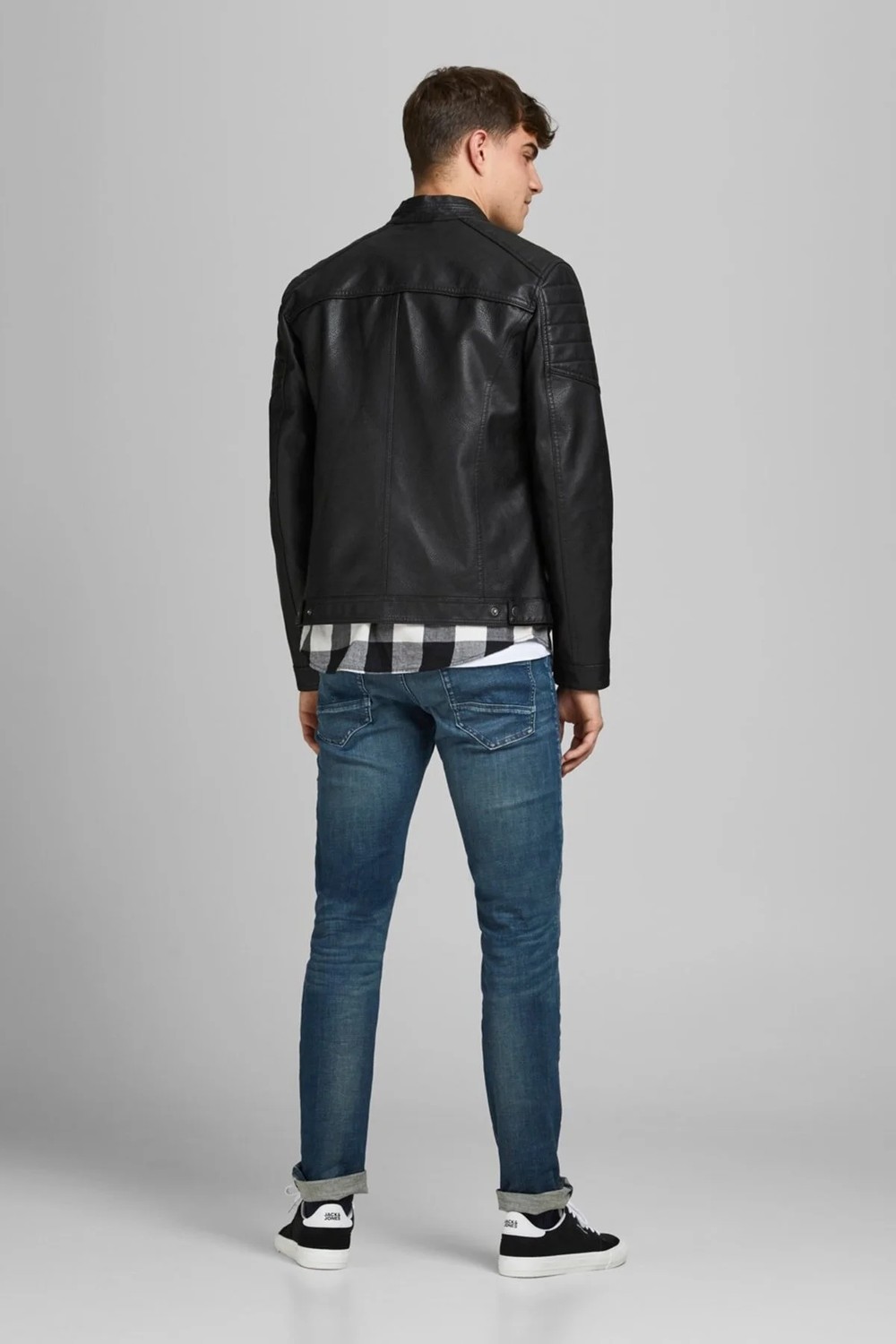 Jack & Jones Erkek Deri Ceket 63412147218 Siyah görsel 5