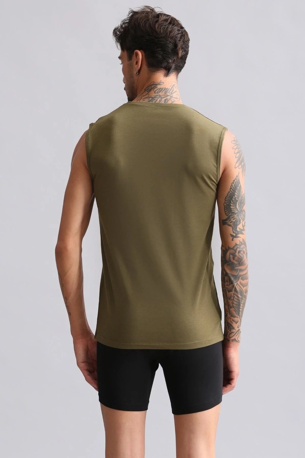 Mısırlı Modal By Tencel Hercules Slim Fit Bisiklet Yaka Sporcu Atlet Hardal görsel 7