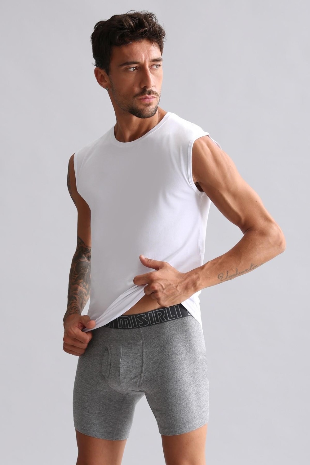 Mısırlı Modal By Tencel Hercules Slim Fit Bisiklet Yaka Sporcu Atlet Hardal