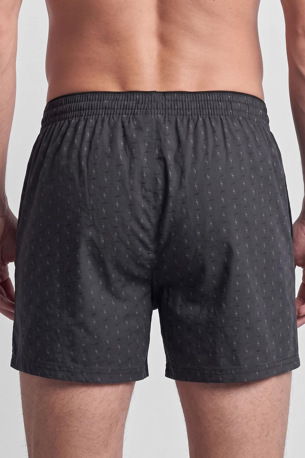 Mısırlı Erkek Pamuk Artemis Relax Fit Boxer Yıldız Desenli/Füme görsel 3