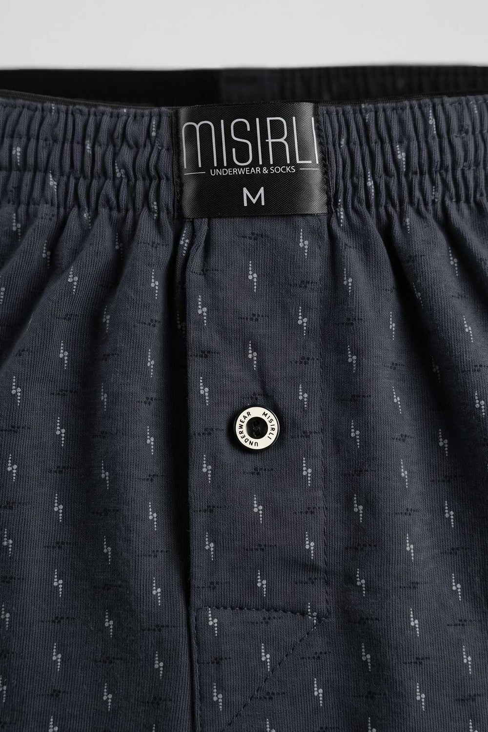 Mısırlı Erkek Pamuk Artemis Relax Fit Boxer Yıldız Desenli/Füme görsel 4