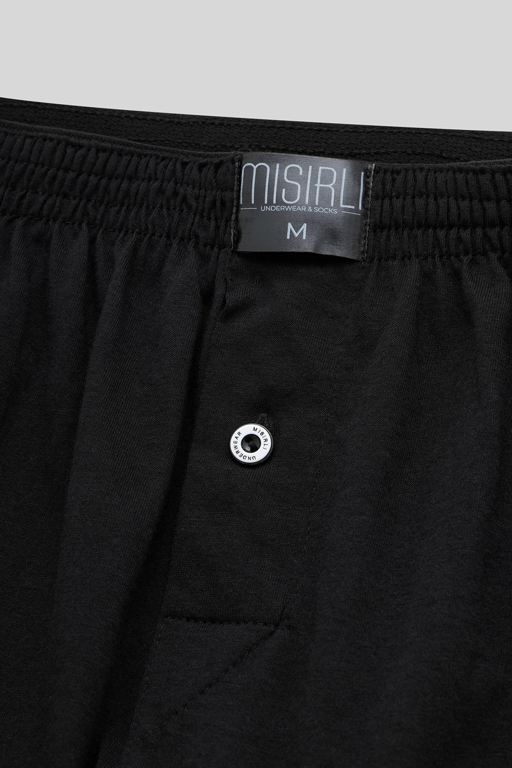 Mısırlı Erkek Pamuklu Ares Şort Boxer Siyah görsel 3