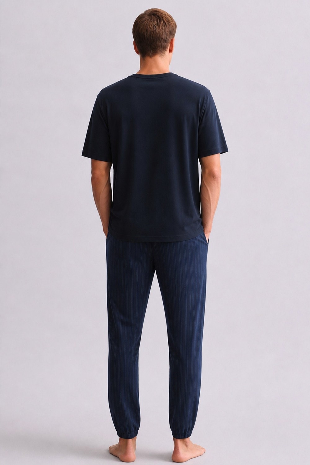 Mısırlı Erkek Bambu Jogger Pantolon Lacivert görsel 3