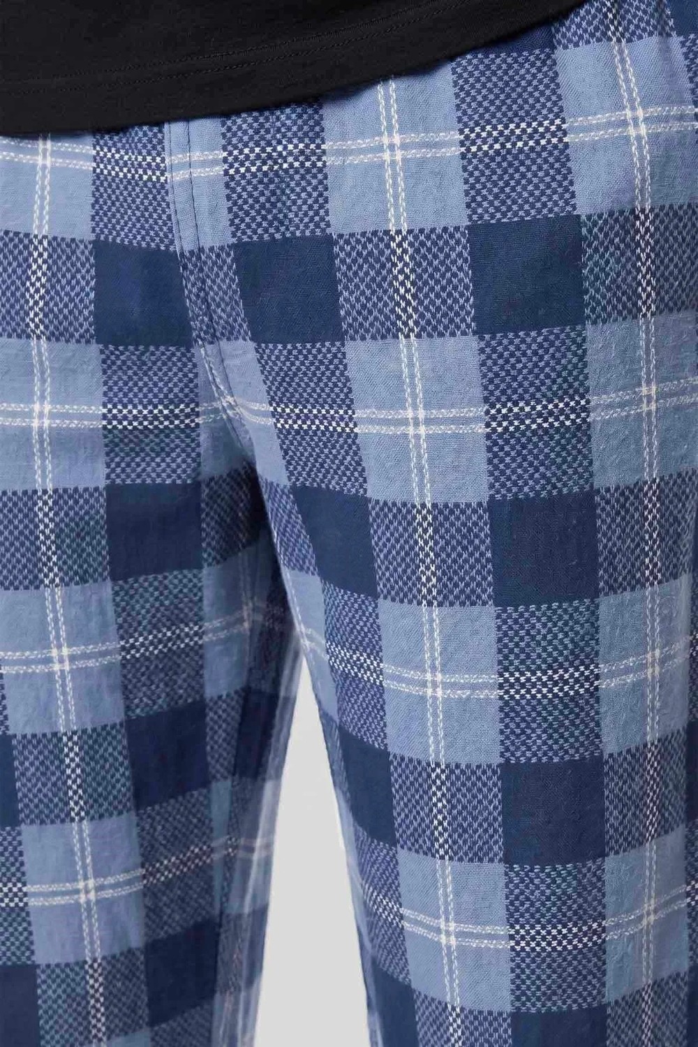 Mısırlı Erkek Pamuk Ekoseli Alt Pijama Açık Kırmızıı görsel 3