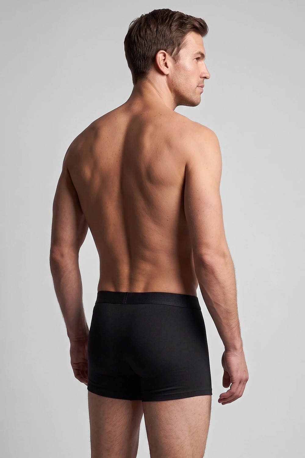 Mısırlı Erkek Pamuklu Slim Fit Klasik Üçlü Boxer Siyah görsel 4