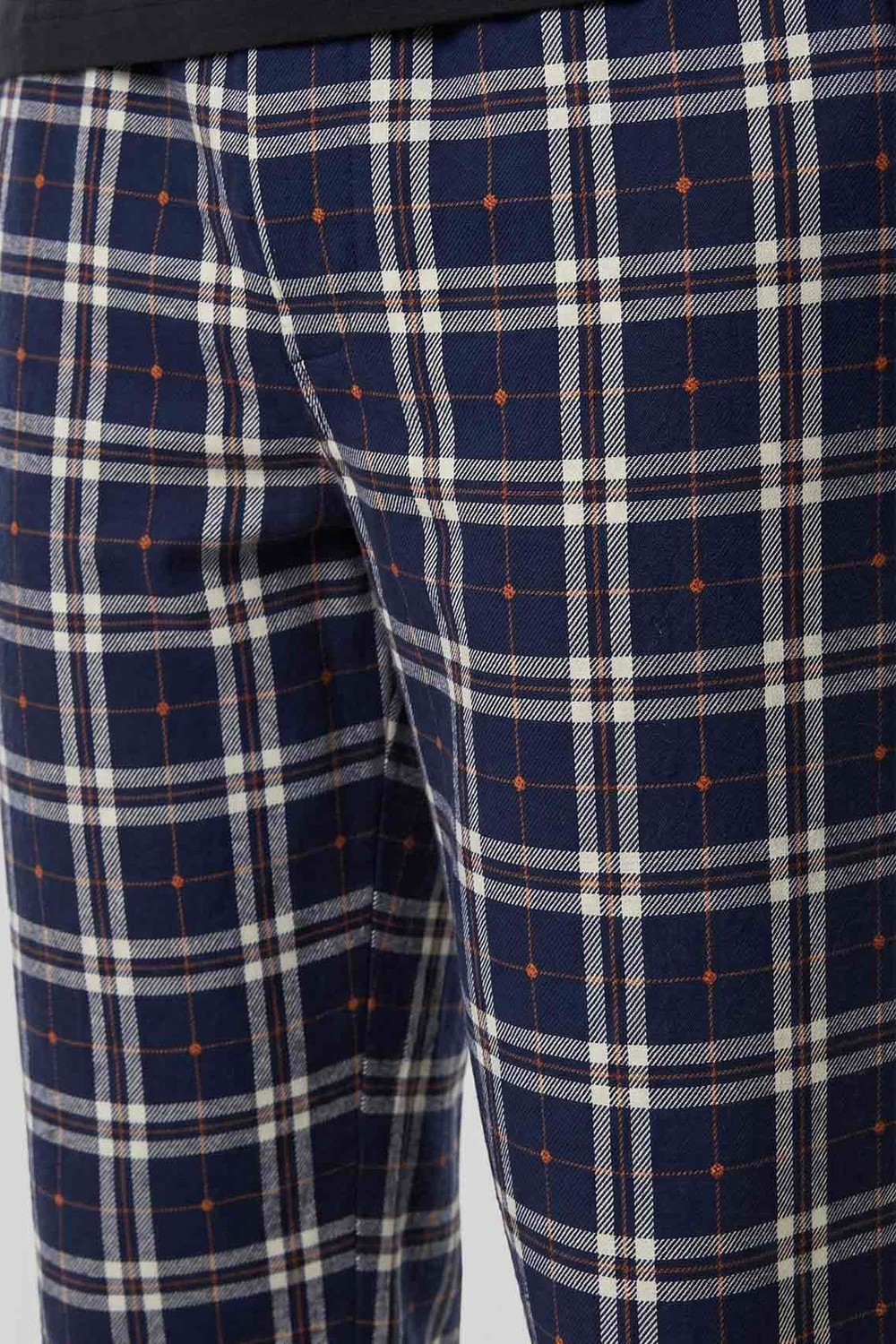 Mısırlı Erkek Pamuk Ekoseli Alt Pijama Açık Kırmızıı görsel 6