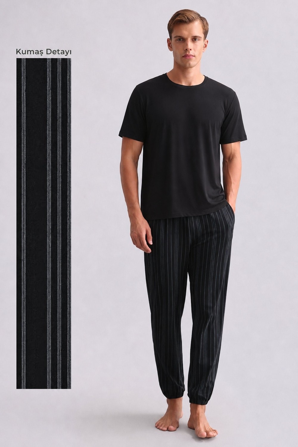 Mısırlı Erkek Bambu Jogger Pantolon Lacivert görsel 4