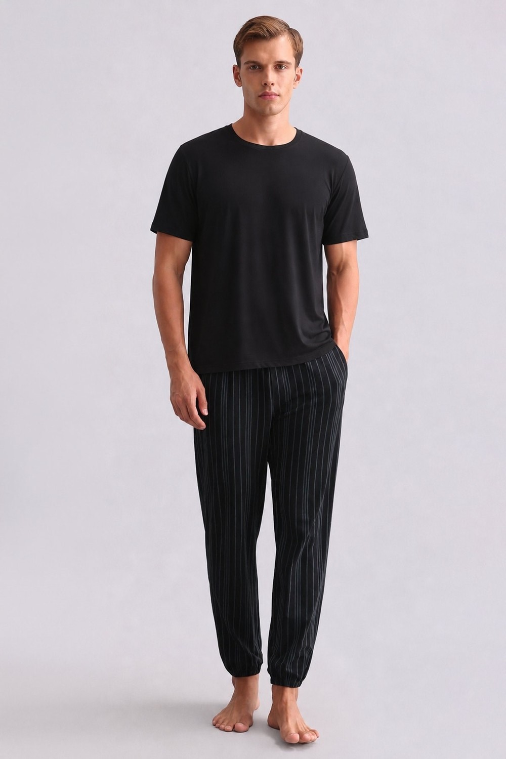 Mısırlı Erkek Bambu Jogger Pantolon Lacivert görsel 5