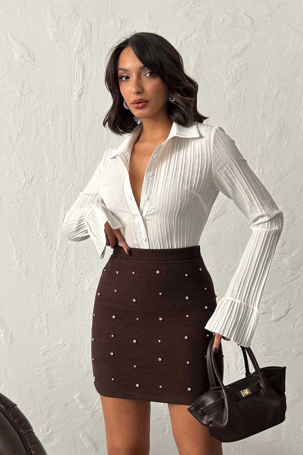 Very Moda Noktalı Etek | F1627