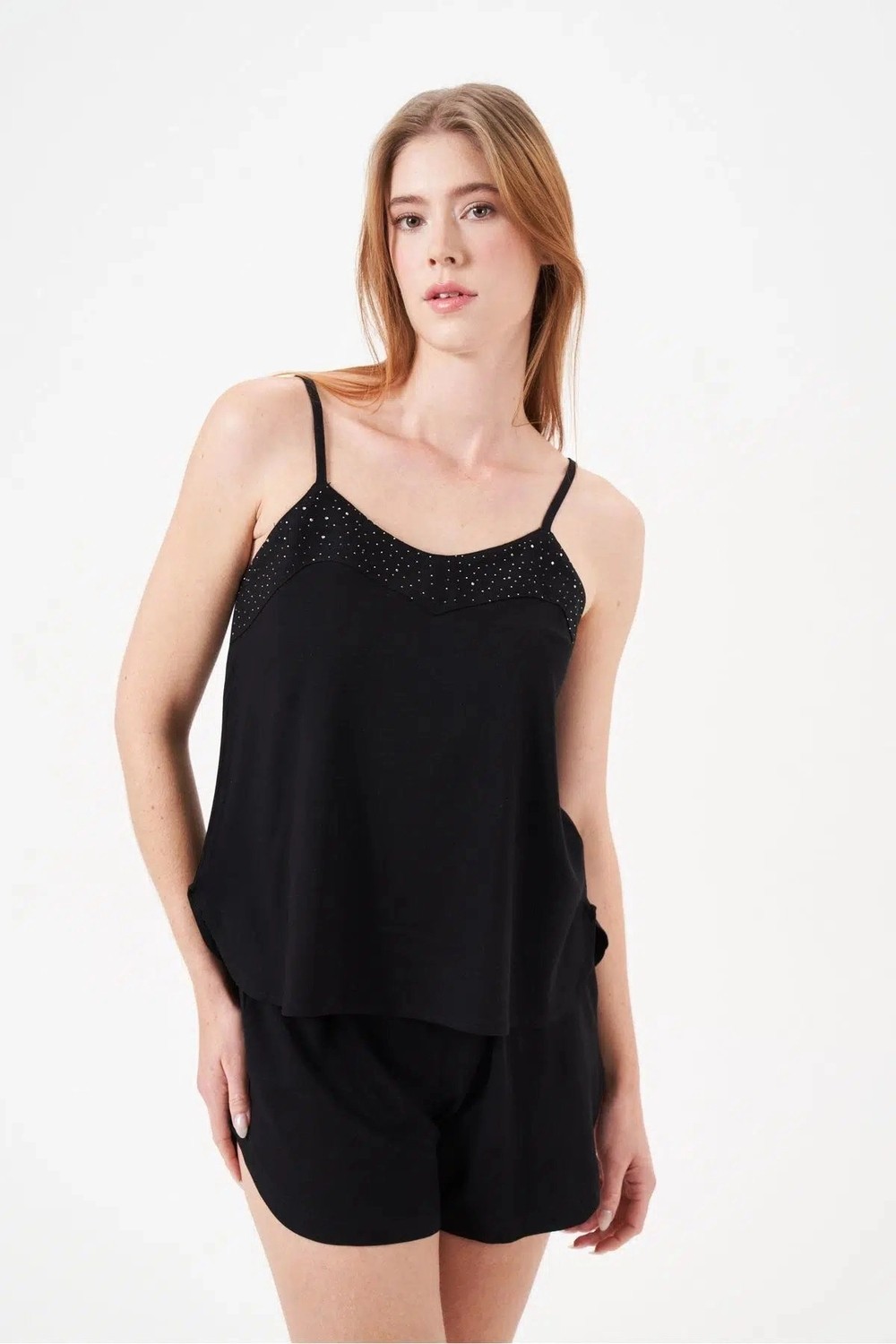 Pjs 29007 Kadın Ip Askılı Şort Takım