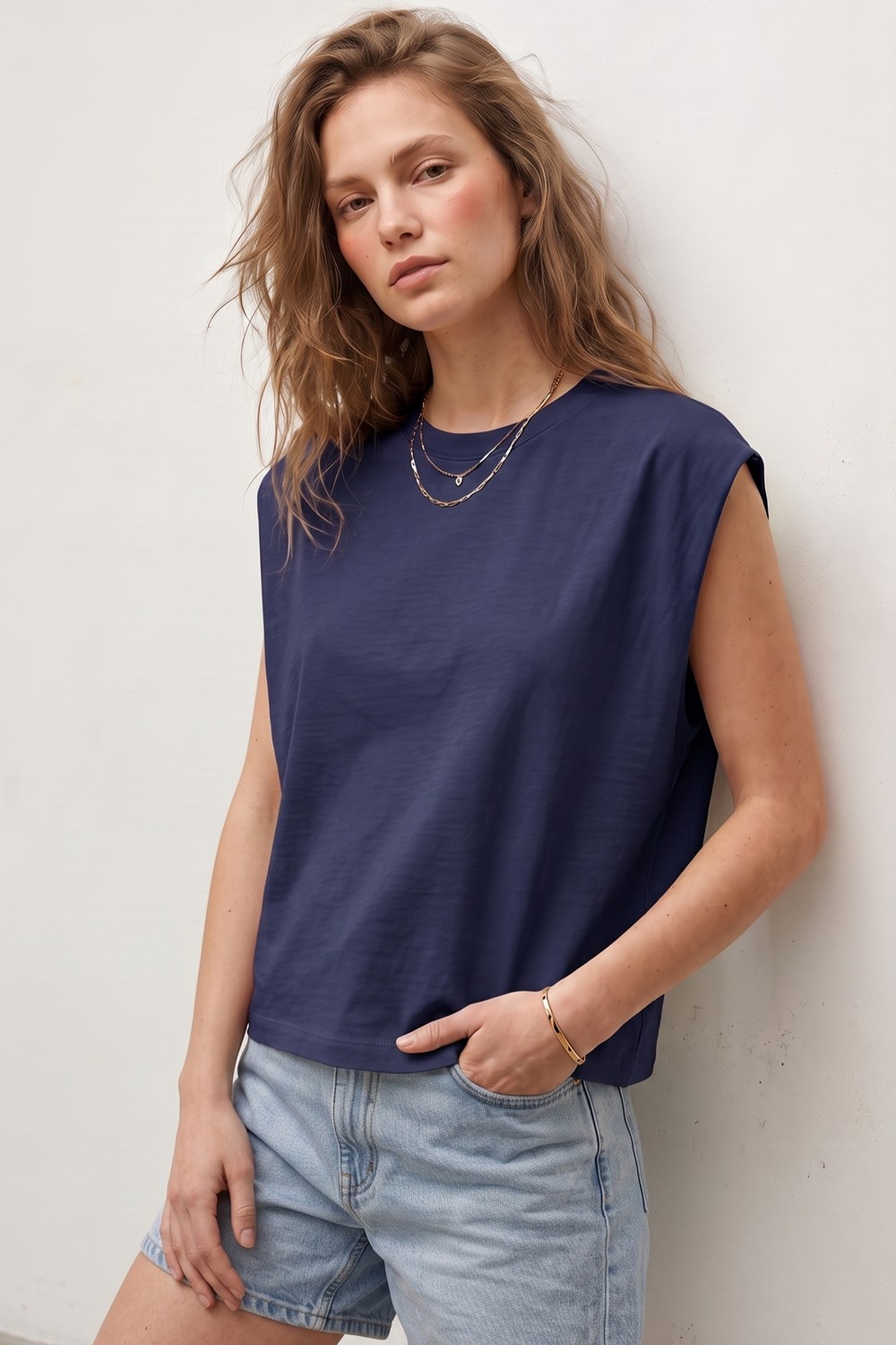 elemge %100 Pamuk Süprem Tok Kumaş Kadın Oversize Bordo T-Shirt Geniş Omuzlu Dökümlü Kolsuz Bol Kalıp Compact Penye