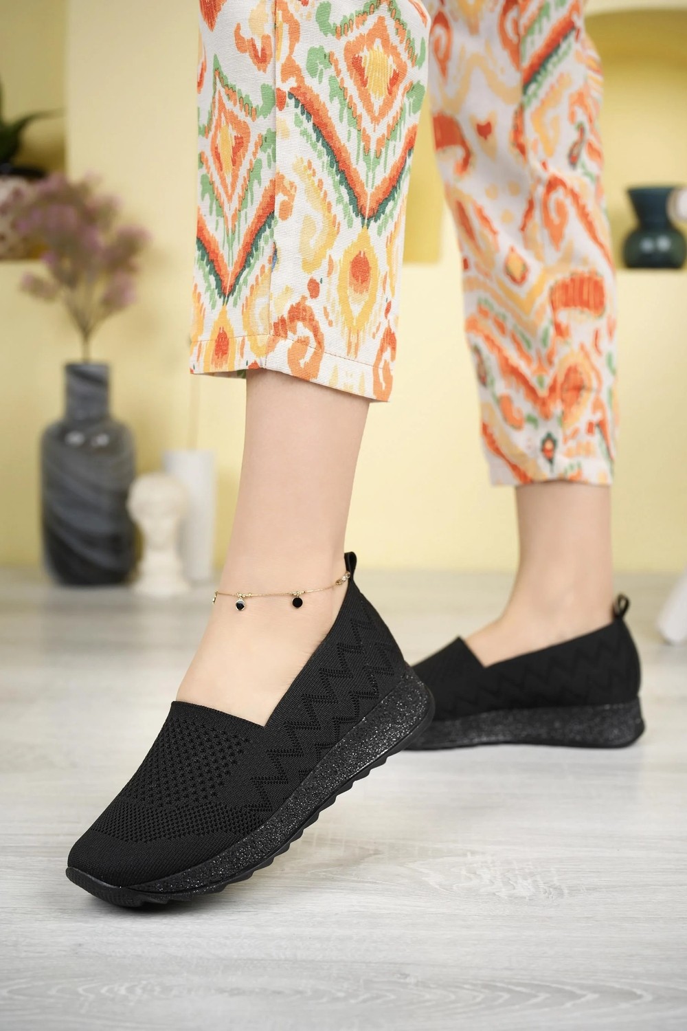 Nesil Shoes Aky 055 Nude Triko Yazlık Kadın Ayakkabı