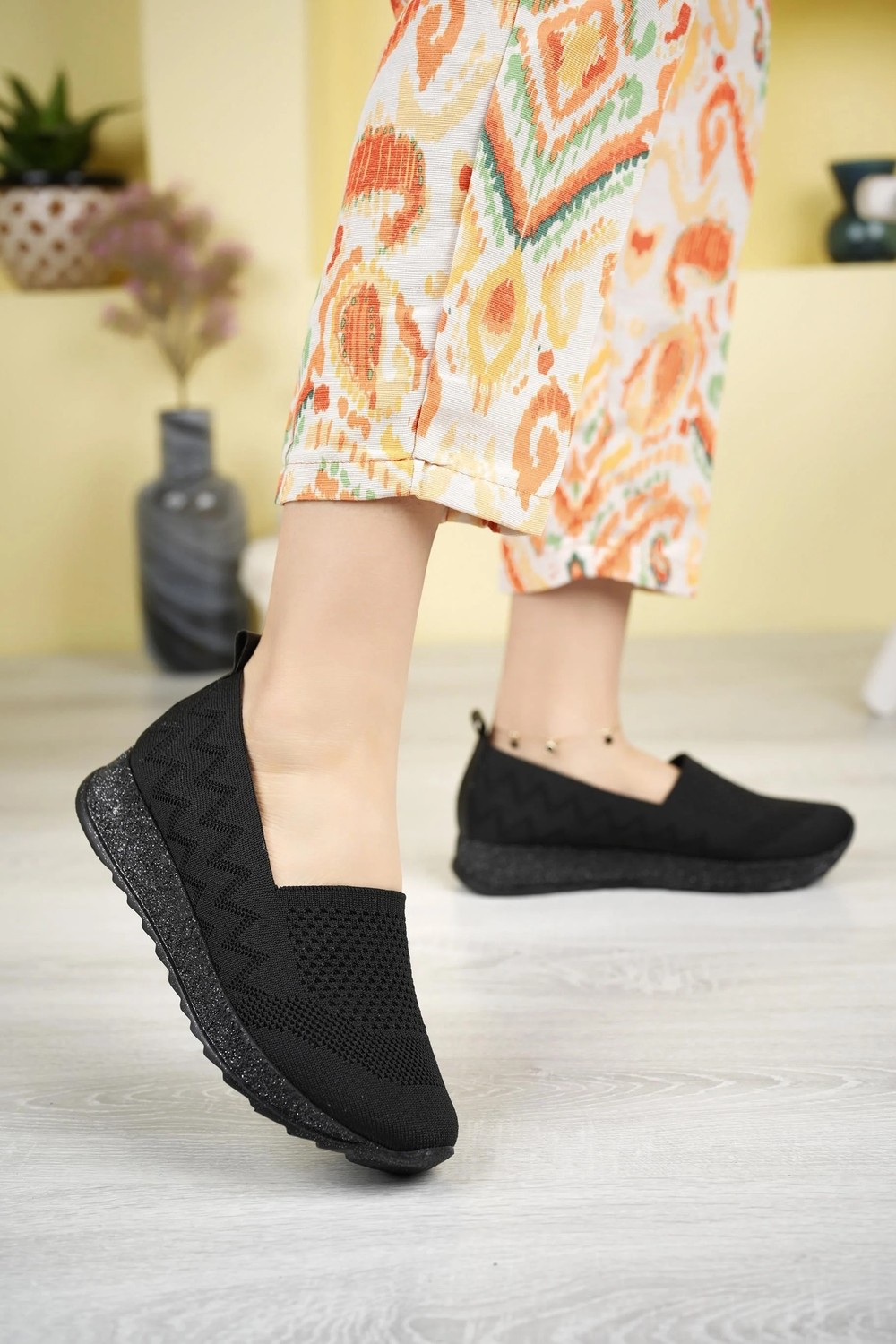 Nesil Shoes Aky 055 Nude Triko Yazlık Kadın Ayakkabı görsel 2