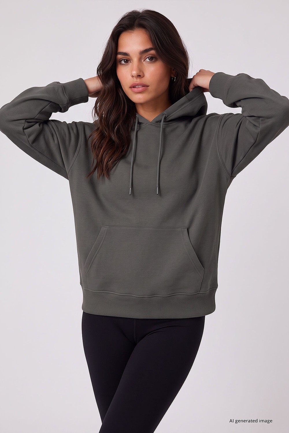 Tommy Life Soft Vişne Standart Kapüşonlu Kanguru Cepli Basic Kadın Sweatshirt - 97321