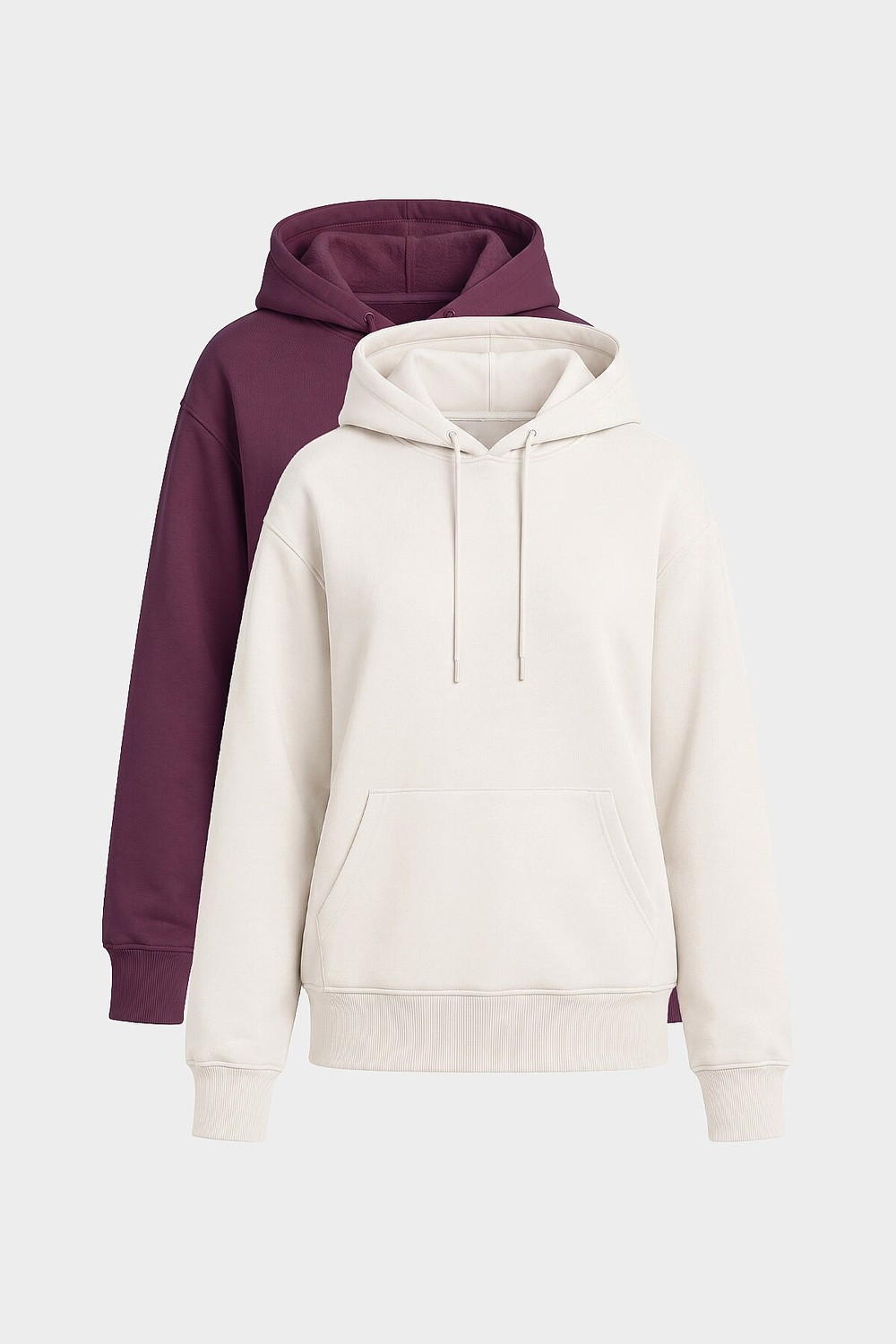 Tommy Life Standart Kapüşonlu 2li Paket Siyah-Haki Kadın Sweatshirt - 97321 görsel 6